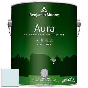 Benjamin Moore Aura 629 Waterborne Exterior Flat Finish краска цвет 2053-70 Morning Sky Blue