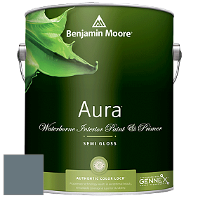 Benjamin Moore Aura 528 Waterborne Interior Semi-gloss Finish краска цвет 1623 Britannia Blue