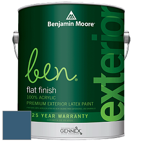 Benjamin Moore Ben 541 Waterborne Exterior Flat Finish краска цвет 805 New York State of Mind