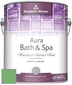 Benjamin Moore Aura 532 Bath & Spa Waterborne Interior Paint Matte Finish краска цвет 573 Four Leaf Clover