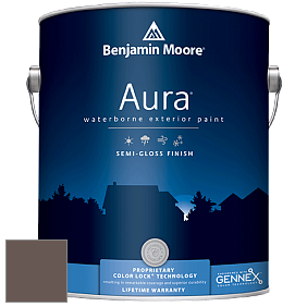 Benjamin Moore Aura 632 Waterborne Exterior Semi-Gloss Finish краска цвет 2109-30 Wood Grain Brown