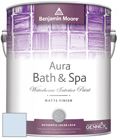 Benjamin Moore Aura 532 Bath & Spa Waterborne Interior Paint Matte Finish краска цвет 2067-70 White Satin