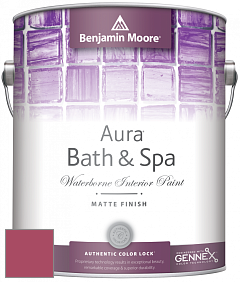 Benjamin Moore Aura 532 Bath & Spa Waterborne Interior Paint Matte Finish краска цвет 1350 Aniline Red