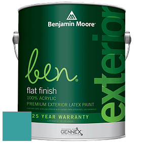 Benjamin Moore Ben 541 Waterborne Exterior Flat Finish краска цвет 741 San Jose Blue