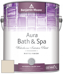 Benjamin Moore Aura 532 Bath & Spa Waterborne Interior Paint Matte Finish краска цвет 954 Spring in Aspen