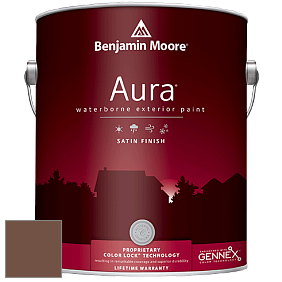 Benjamin Moore Aura 631 Waterborne Exterior Satin Finish краска цвет 2096-10 Seed Brown