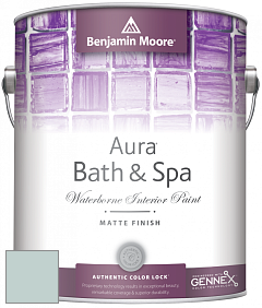 Benjamin Moore Aura 532 Bath & Spa Waterborne Interior Paint Matte Finish краска цвет 687 Annapolis Green