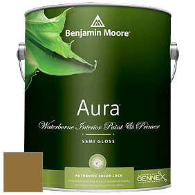 Benjamin Moore Aura 528 Waterborne Interior Semi-gloss Finish краска цвет 2153-10 Golden Bark