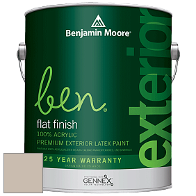 Benjamin Moore Ben 541 Waterborne Exterior Flat Finish краска цвет 996 Ashen Tan