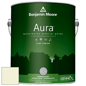 Benjamin Moore Aura 629 Waterborne Exterior Flat Finish краска цвет OC-115 Cream Silk