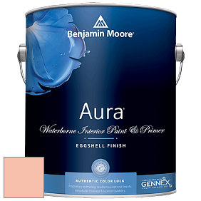 Benjamin Moore Aura 524 Waterborne Interior Eggshell Finish краска цвет 072 Sanibel Peach