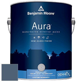 Benjamin Moore Aura 632 Waterborne Exterior Semi-Gloss Finish краска цвет 840 Kensington Blue