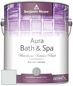 Benjamin Moore Aura 532 Bath & Spa Waterborne Interior Paint Matte Finish краска цвет 874 Fanfare
