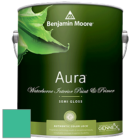 Benjamin Moore Aura 528 Waterborne Interior Semi-gloss Finish краска цвет 615 Mayan Green