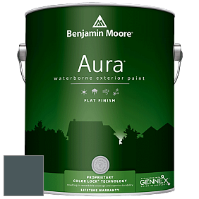 Benjamin Moore Aura 629 Waterborne Exterior Flat Finish краска цвет 1652 Navy Masterpiece