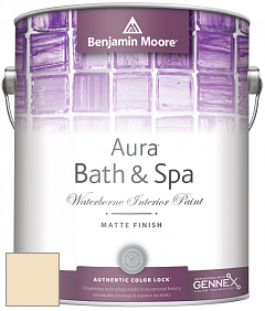 Benjamin Moore Aura 532 Bath & Spa Waterborne Interior Paint Matte Finish краска цвет 923 French Vanilla