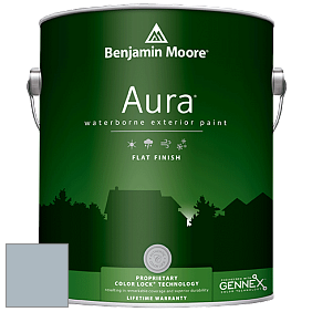 Benjamin Moore Aura 629 Waterborne Exterior Flat Finish краска цвет 1627 Manor Blue