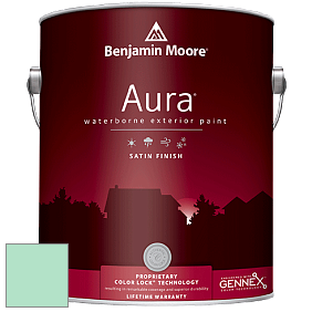 Benjamin Moore Aura 631 Waterborne Exterior Satin Finish краска цвет 576 Bahama Waters
