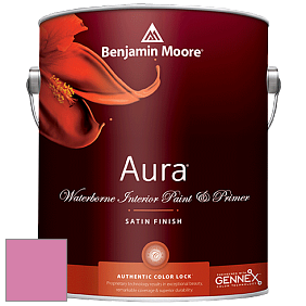 Benjamin Moore Aura 526 Waterborne Interior Satin Finish покрытие цвет 1347 Pink Ladies