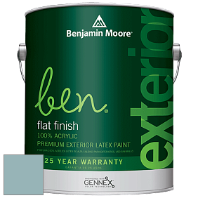 Benjamin Moore Ben 541 Waterborne Exterior Flat Finish краска цвет 718 Ocean City Blue