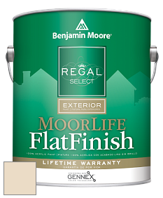 Benjamin Moore W105 Regal Select Exterior Paint-MoorLife Flat Finish краска цвет 956 Palace White