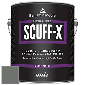 Benjamin Moore 484 Ultra Spec SCUFF-X Interior Matte Finish краска цвет 1581 Millstone Gray