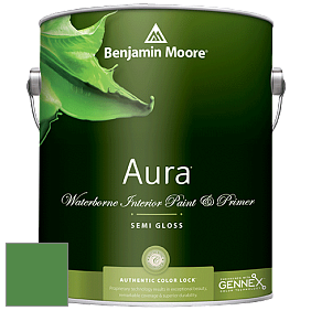 Benjamin Moore Aura 528 Waterborne Interior Semi-gloss Finish краска цвет NCS S 3060-G20Y 