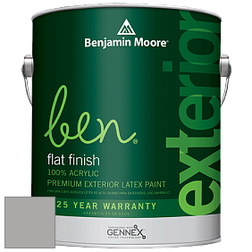 Benjamin Moore Ben 541 Waterborne Exterior Flat Finish краска цвет 2112-50 Stormy Monday