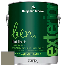 Benjamin Moore Ben 541 Waterborne Exterior Flat Finish краска цвет 1497 Rolling Hills