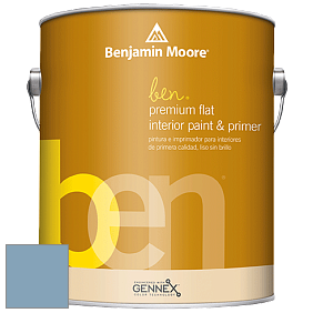 Benjamin Moore Ben W625 Premium Interior Latex Flat краска цвет 838 Denim Wash