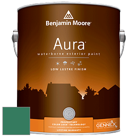 Benjamin Moore Aura 634 Waterborne Exterior Low Lustre Finish краска цвет 2043-20 Ming Jade