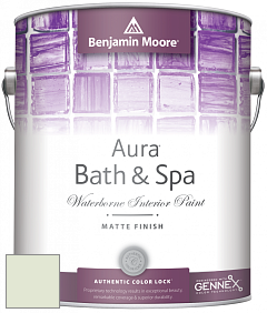 Benjamin Moore Aura 532 Bath & Spa Waterborne Interior Paint Matte Finish краска цвет 854 Sleeping Angel