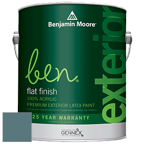 Benjamin Moore Ben 541 Waterborne Exterior Flat Finish краска цвет 720 Bella Blue