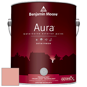 Benjamin Moore Aura 631 Waterborne Exterior Satin Finish краска цвет 031 Georgia Peach