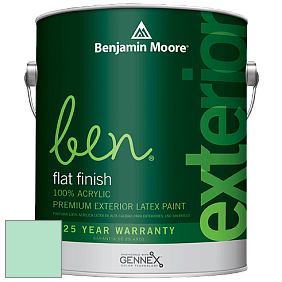 Benjamin Moore Ben 541 Waterborne Exterior Flat Finish краска цвет 576 Bahama Waters