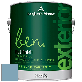 Benjamin Moore Ben 541 Waterborne Exterior Flat Finish краска цвет 1677 Colonial Blue