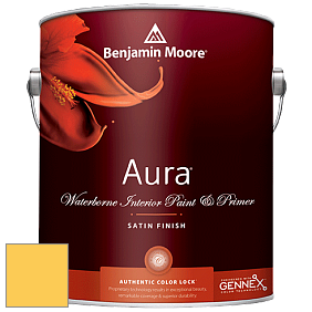 Benjamin Moore Aura 526 Waterborne Interior Satin Finish покрытие цвет 342 Glimmer