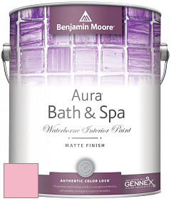 Benjamin Moore Aura 532 Bath & Spa Waterborne Interior Paint Matte Finish краска цвет 1325 Pure Pink