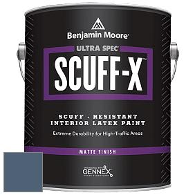 Benjamin Moore 484 Ultra Spec SCUFF-X Interior Matte Finish краска цвет 840 Kensington Blue