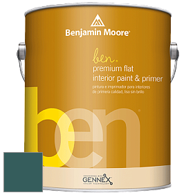 Benjamin Moore Ben W625 Premium Interior Latex Flat краска цвет 735 Deep Sea Green