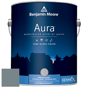 Benjamin Moore Aura 632 Waterborne Exterior Semi-Gloss Finish краска цвет 2131-40 Smokestack Gray