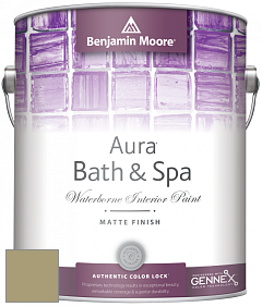 Benjamin Moore Aura 532 Bath & Spa Waterborne Interior Paint Matte Finish краска цвет 495 Hillside Green