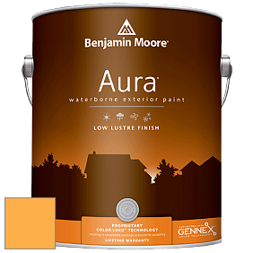Benjamin Moore Aura 634 Waterborne Exterior Low Lustre Finish краска цвет 315 Oxford Gold