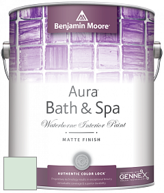 Benjamin Moore Aura 532 Bath & Spa Waterborne Interior Paint Matte Finish краска цвет 850 Reflection