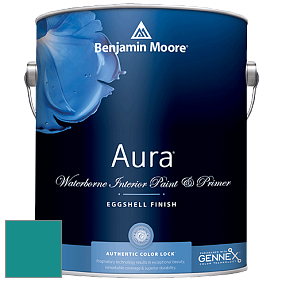 Benjamin Moore Aura 524 Waterborne Interior Eggshell Finish краска цвет 734 Tropical Teal