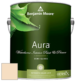 Benjamin Moore Aura 528 Waterborne Interior Semi-gloss Finish краска цвет 916 Cookie Dough