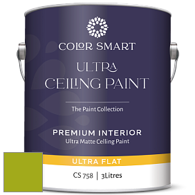 COLOR SMART CS 758 ULTRA CEILING PAINT ультраматовая краска цвет 2027-10 Dark Lime