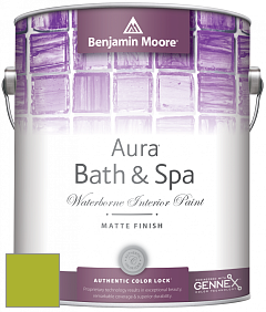 Benjamin Moore Aura 532 Bath & Spa Waterborne Interior Paint Matte Finish краска цвет 2028-30 Tequila Lime