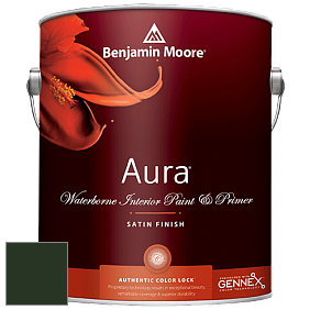 Benjamin Moore Aura 526 Waterborne Interior Satin Finish покрытие цвет RAL 6007 