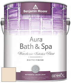 Benjamin Moore Aura 532 Bath & Spa Waterborne Interior Paint Matte Finish краска цвет OC-84 Crème Caramel